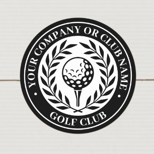 Redondo Adesivo de Nome Personalizado Classic Golf Nome Pr