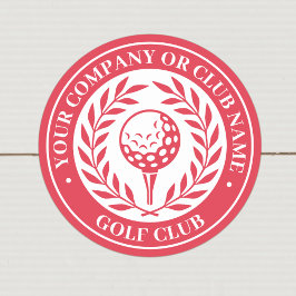 Redondo Adesivo de Nome Personalizado Classic Golf Nome Ve