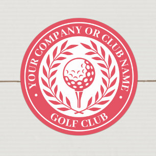 Redondo Adesivo de Nome Personalizado Classic Golf Nome Ve