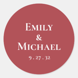 Redondo Adesivo de Nomes de Rosas Brancas Burgundy Vermelh