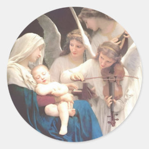 Redondo Adesivo de Nossa Senhora e o Menino