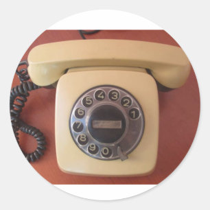 Redondo Adesivo de nostalgia de telefone da Índia dos anos