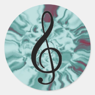 Redondo Adesivo de Nota de Música