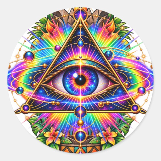 Redondo Adesivo de Olho de Órbita Prismática (Frente)