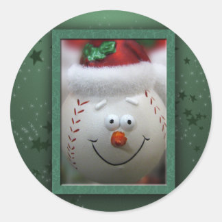 Redondo Adesivo de ornamento de baseball