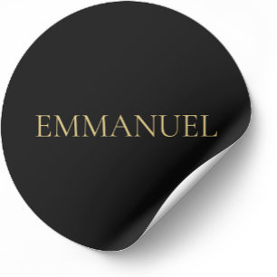 Redondo Adesivo de Ouro Minimalista EMMANUEL – Decoração d