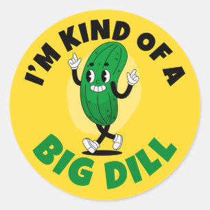 Redondo Adesivo de Piada Big Dill 3 polegadas (folha de 6)