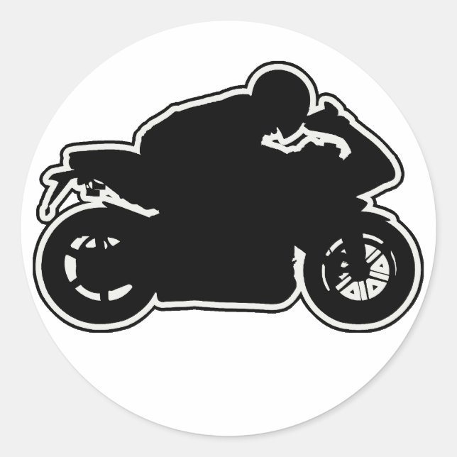 Redondo Adesivo de planície do MotoVlog (Frente)