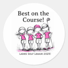 Redondo Adesivo de Prêmio da Liga de Golfe Feminino Person