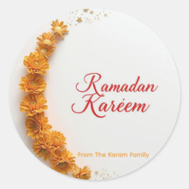 Redondo Adesivo de presente tema Ramadan Kareem para celeb