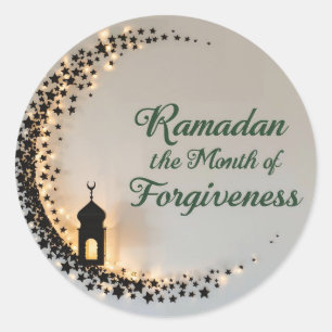 Redondo adesivo de presente tema Ramadan Kareem para celeb