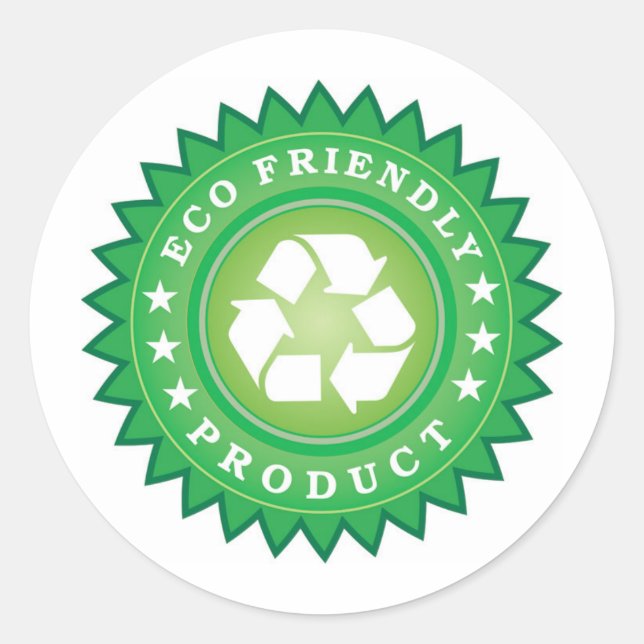 Redondo Adesivo de produto ecológico (Frente)