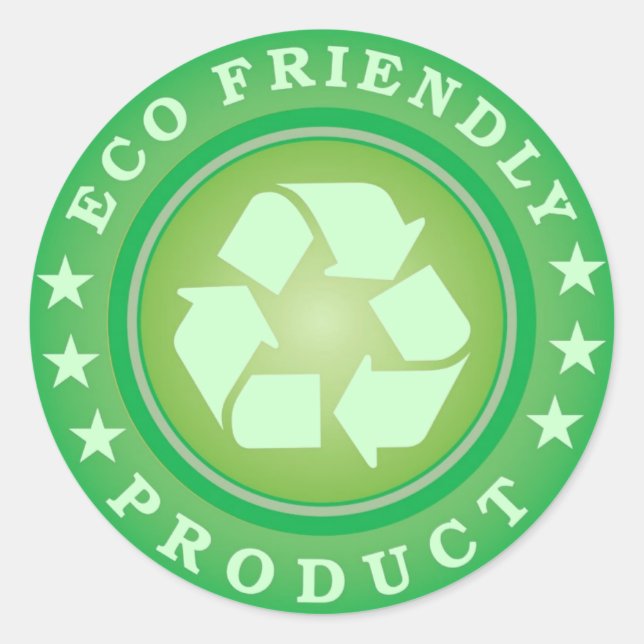 Redondo Adesivo de produto ecológico (Frente)