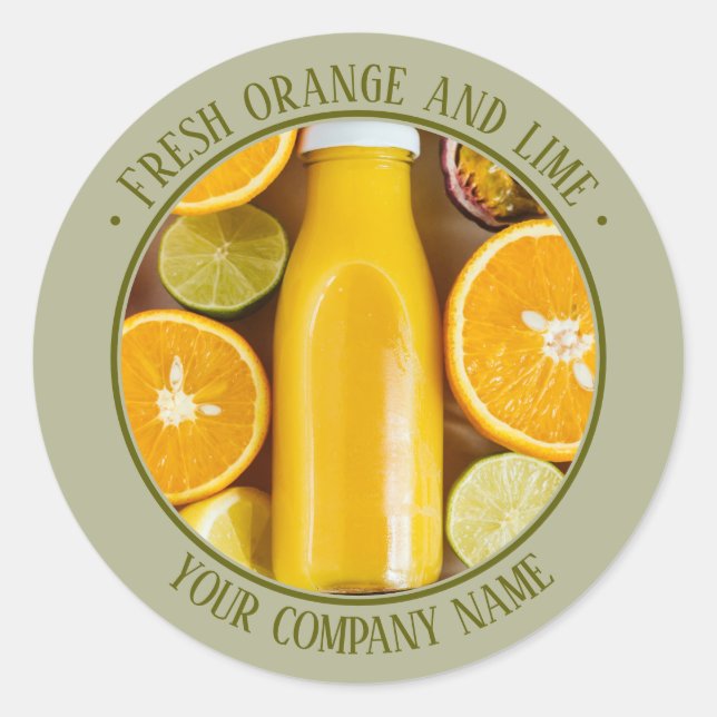 Redondo Adesivo de promoção de produto de foto (Frente)