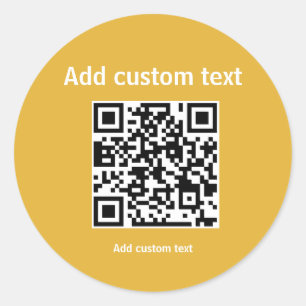 Redondo adesivo de promoção personalizado de código QR per