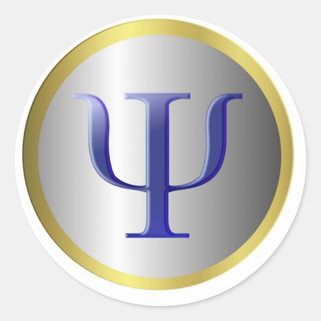 Redondo Adesivo de psicologia (Frente)