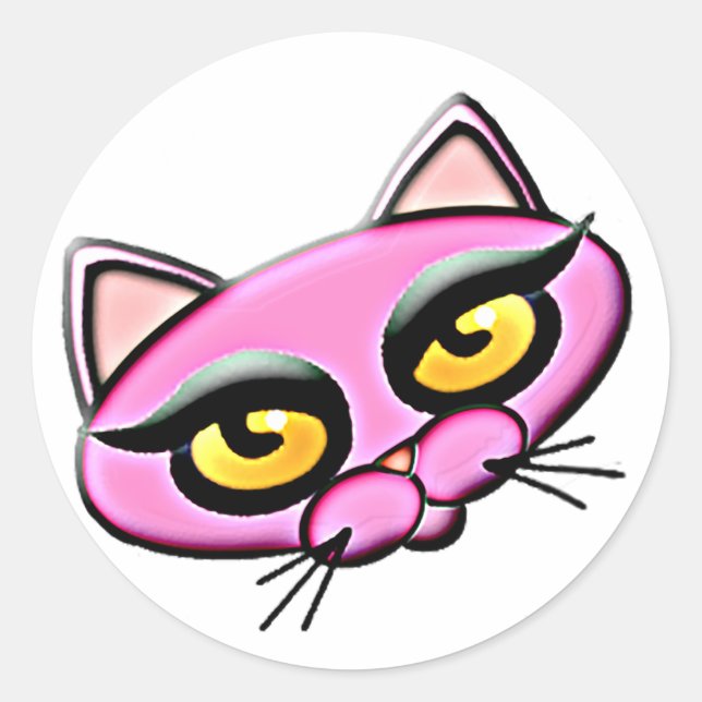 Redondo Adesivo de Qat Retro (Frente)