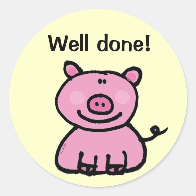 Redondo Adesivo de recompensa (bem feito!) (Frente)