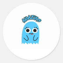 Adesivo de Recorte de Fantasma Azul Incrível em Ca