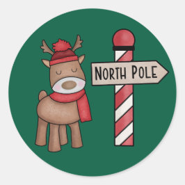 Redondo Adesivo de Rena Rústica - Estilo Vintage Polo Nort