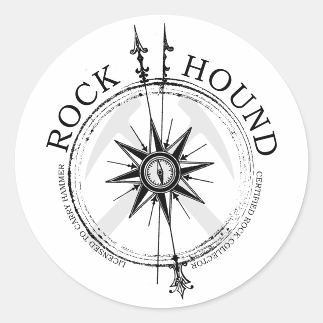 Redondo Adesivo de Rockhound certificado (Frente)