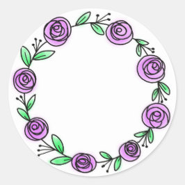 Redondo Adesivo de Rosa do Diário com marcador