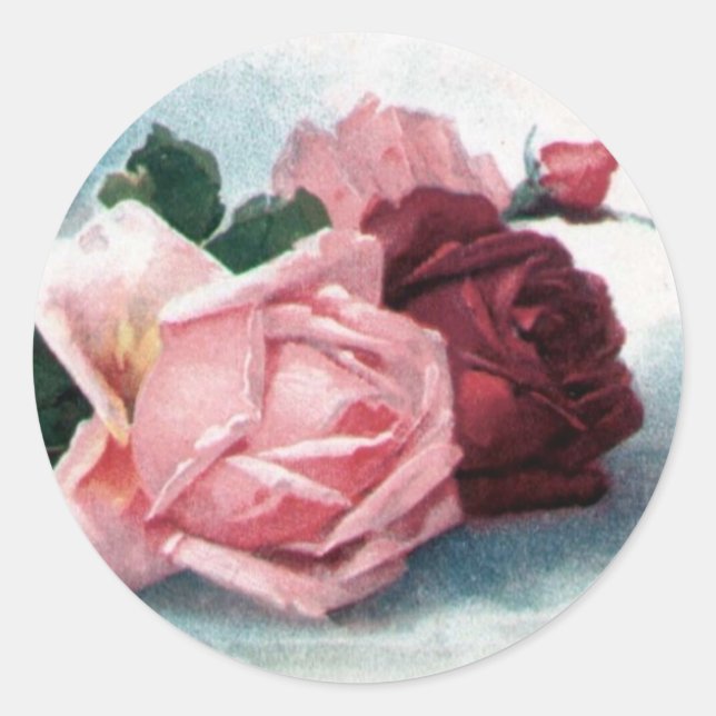 Redondo Adesivo de Rosas Antigas (Frente)