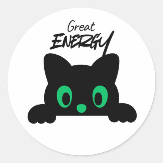 Redondo Adesivo de Rosto de Animal Kawaii Minimalista Fofo