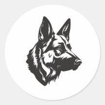 Adesivo de Rosto de Pastor Dogfather