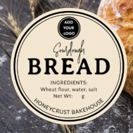 Redondo Adesivo de rótulo de pão de massa fermentada de pa