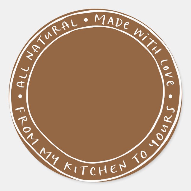 Redondo Adesivo de rótulo natural orgânico Jar / Spice (Frente)