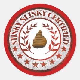Redondo Adesivo de RV Certificado Slinky Fedorento Tanque 