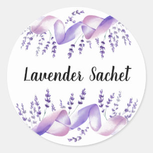 Redondo Adesivo de Sachê de Lavanda Ramalhetes de Lavanda