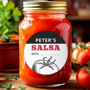Redondo Adesivo de Salsa de Tomate com design moderno