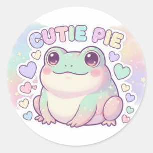 Redondo Adesivo de Sapo Cutie Pie Fofa Faísca Kawaii Ae