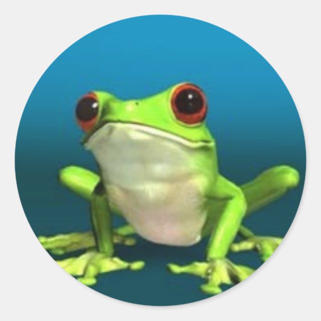 Redondo adesivo de sapos de árvore (Frente)