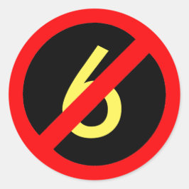 Redondo Adesivo de seis círculos vermelhos amarelo para to