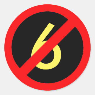 Redondo Adesivo de seis círculos vermelhos amarelo para to