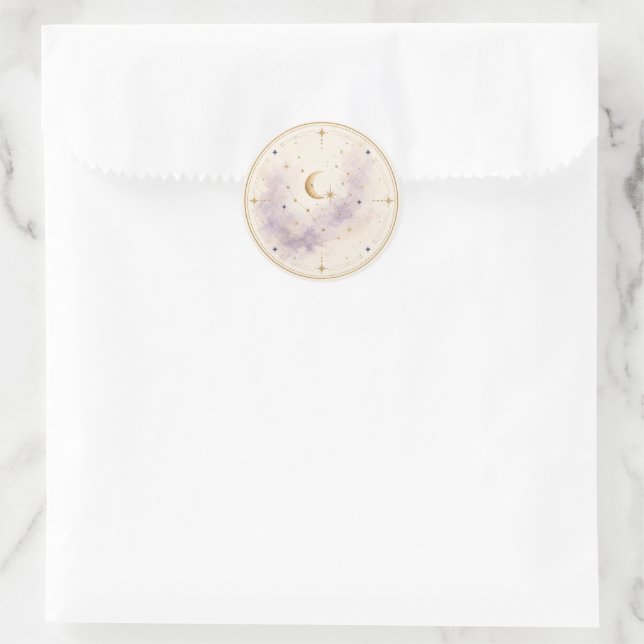 Redondo Adesivo de Selagem de Envelope de Casamento Celest (Bolsa)