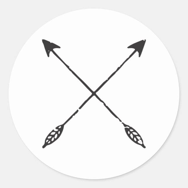 Redondo Adesivo de Setas Destruídas Personalizável (Frente)