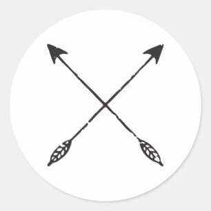 Redondo Adesivo de Setas Destruídas Personalizável