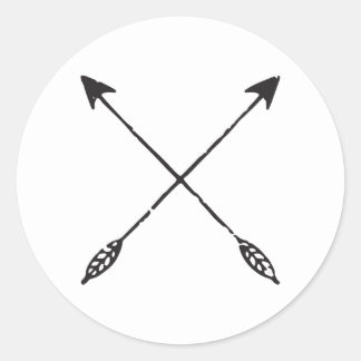 Redondo Adesivo de Setas Destruídas Personalizável