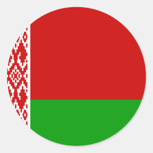 Redondo Adesivo de Sinalizador da Bielorrússia