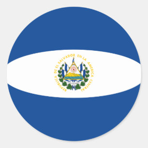 Redondo Adesivo de sinalizador de El Salvador Fisheye