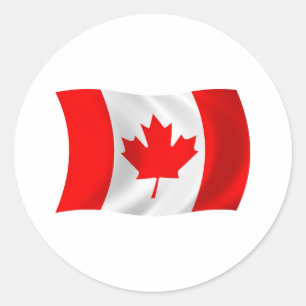 Redondo Adesivo de sinalizador do Canadá