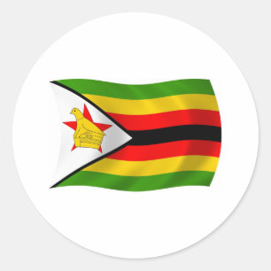 Redondo Adesivo de Sinalizador do Zimbabué