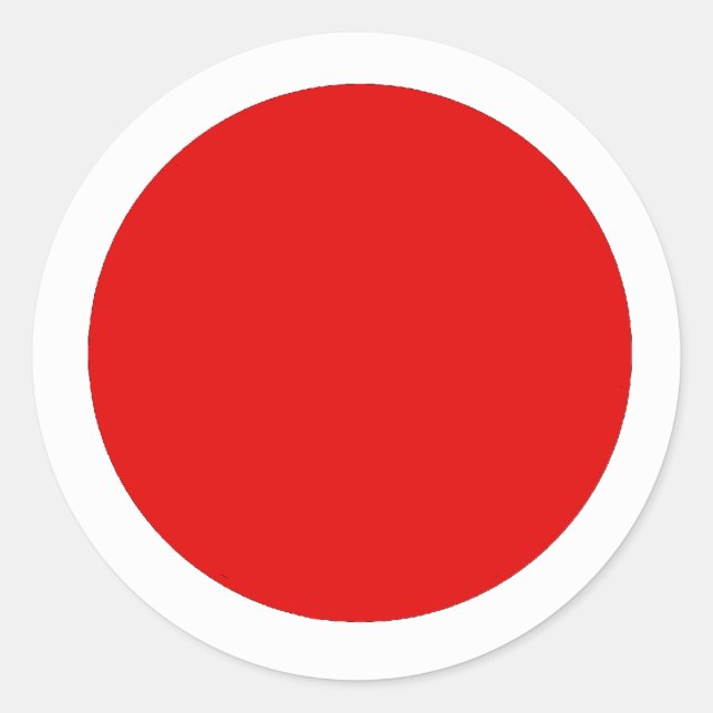 Redondo Adesivo de sinalizador japonês (Frente)