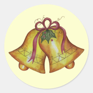 Redondo Adesivo de Sininhos de Natal Vintage