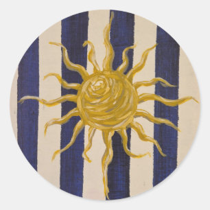 Redondo Adesivo de Sol Desenhado à Mão com Listras Clássic