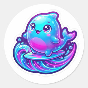 Redondo Adesivo de Surf Cute 3D Sherro Aniimo